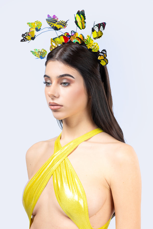 Flutter Tease Yellow Butterfly Hairband