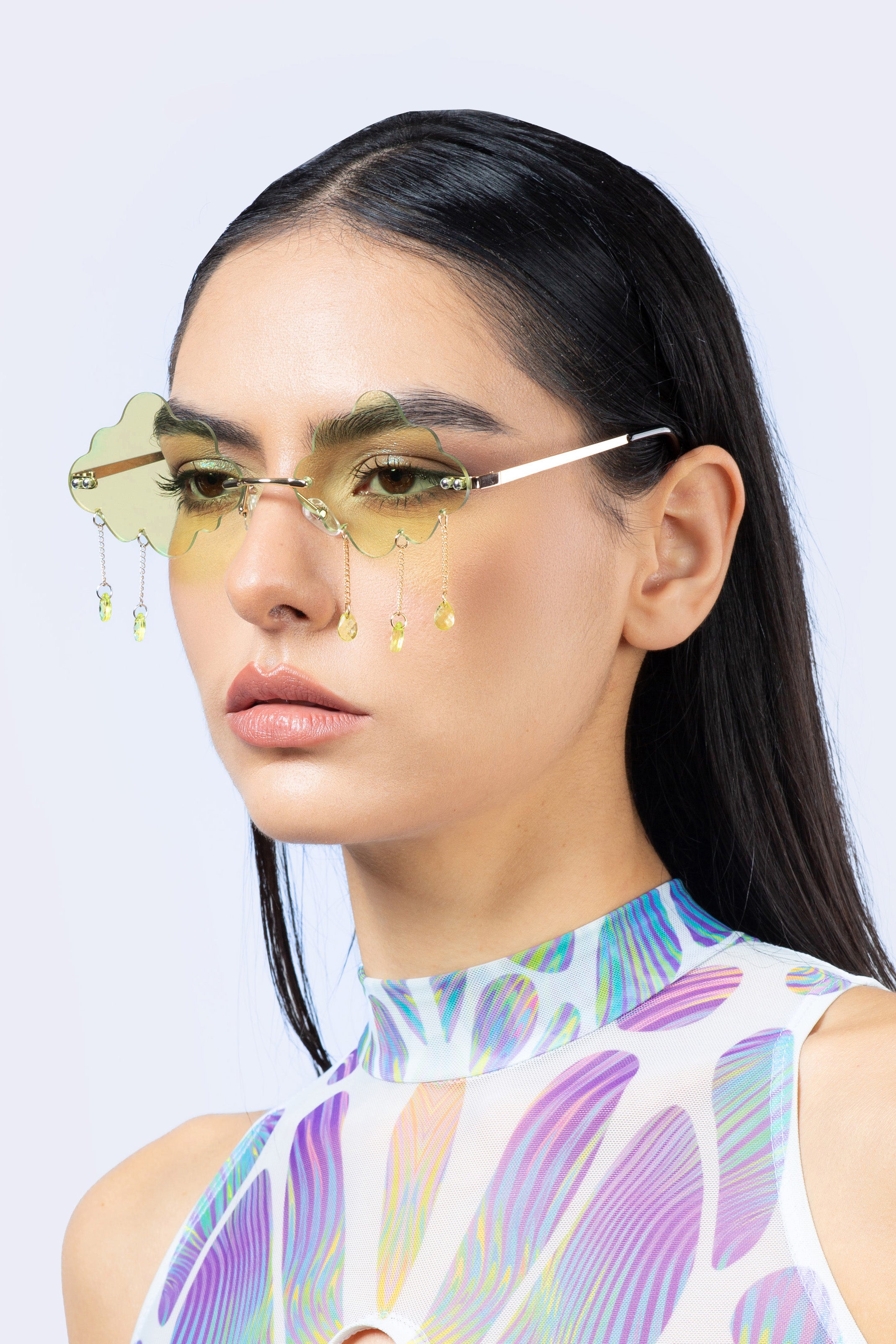 BADINKA Cloudy Day Yellow Glasses Yellow