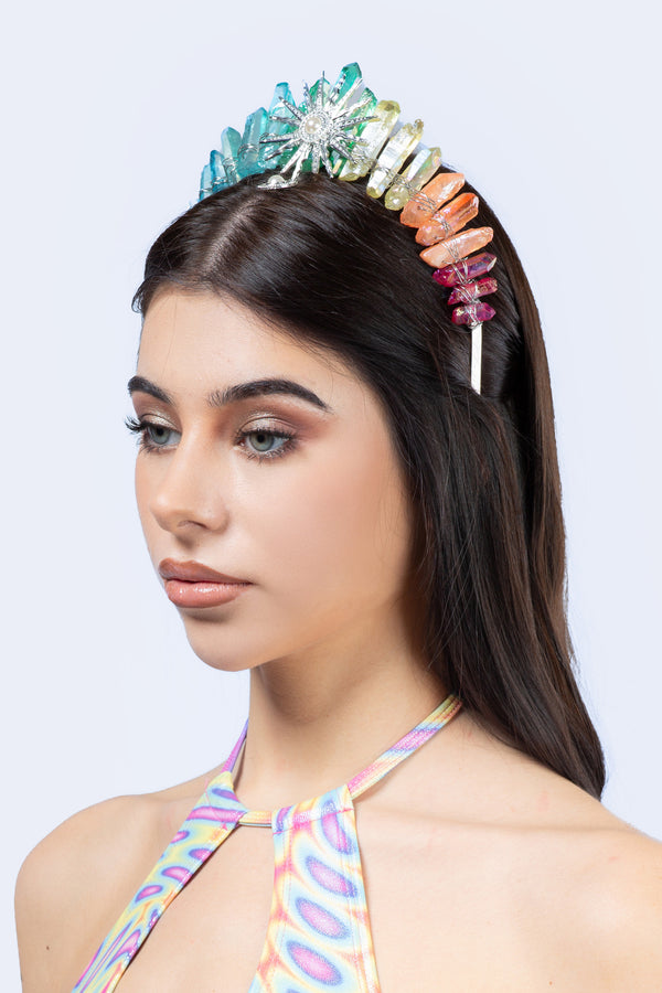 Regal Black Natural Stone Crown