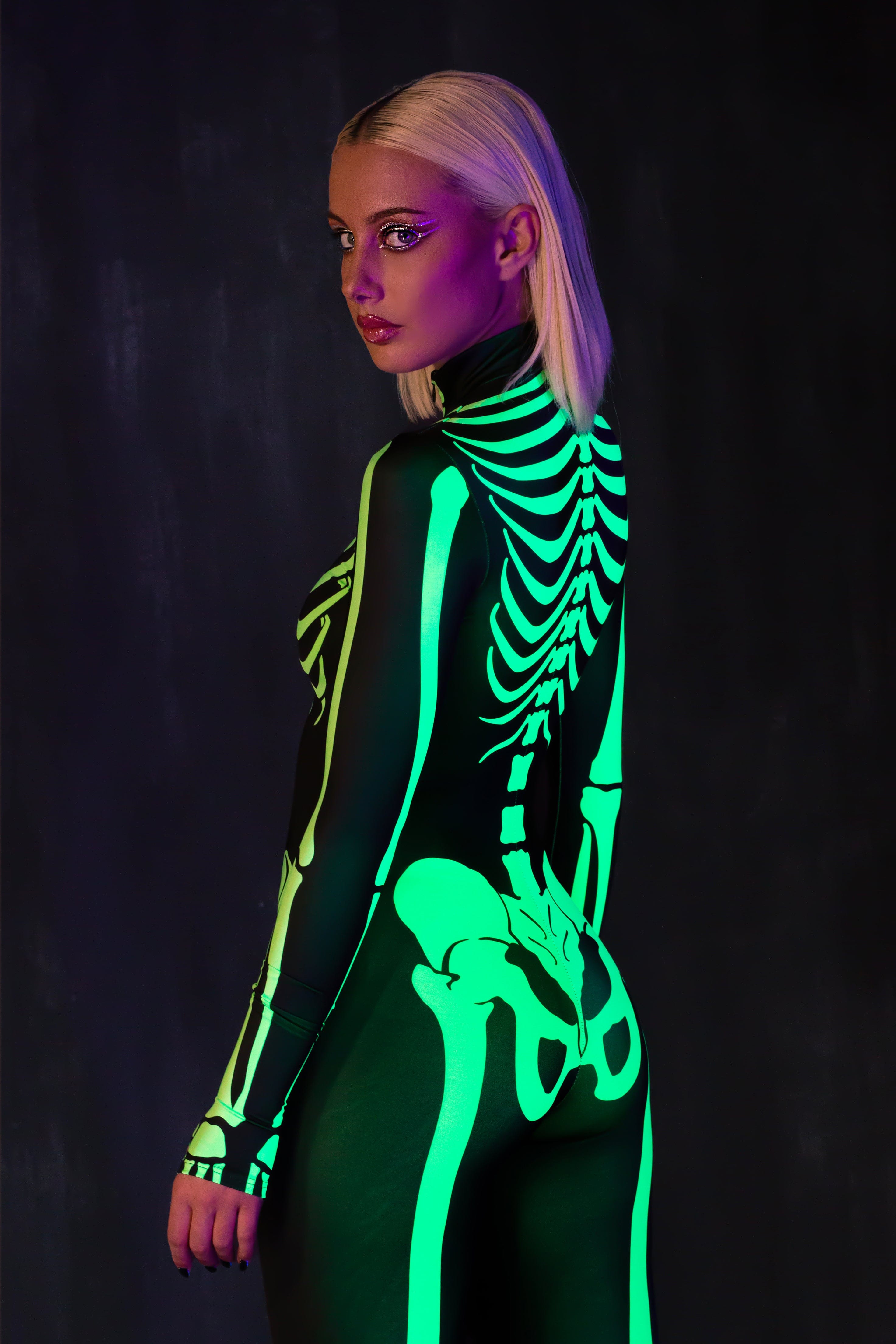 Acid Neon Skeleton Costume