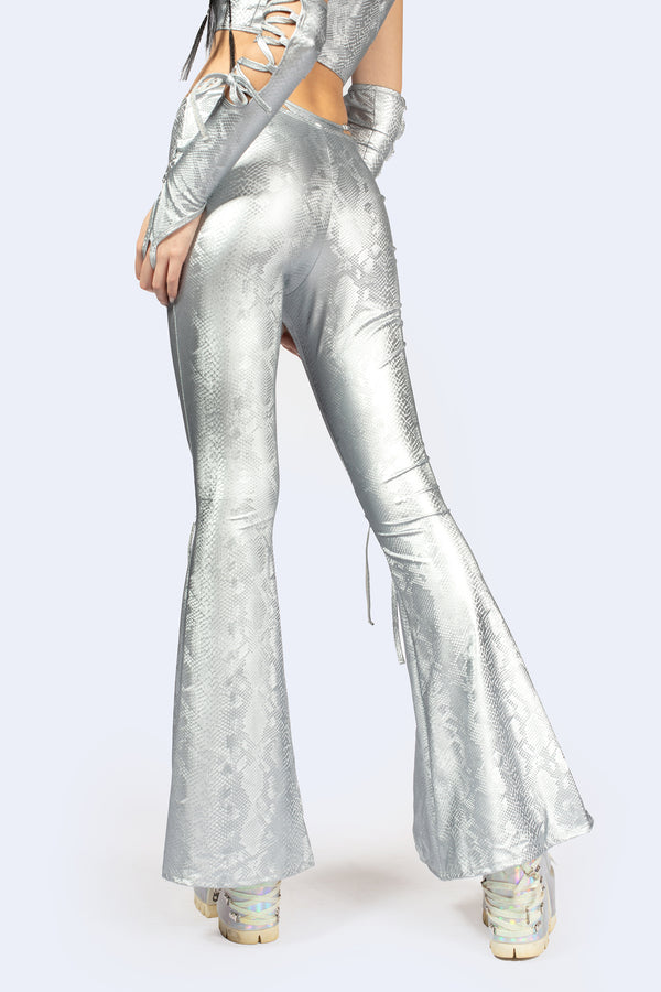 Hard To Get Lace Up Flared Pants