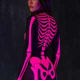 Raspberry Neon Skeleton Costume
