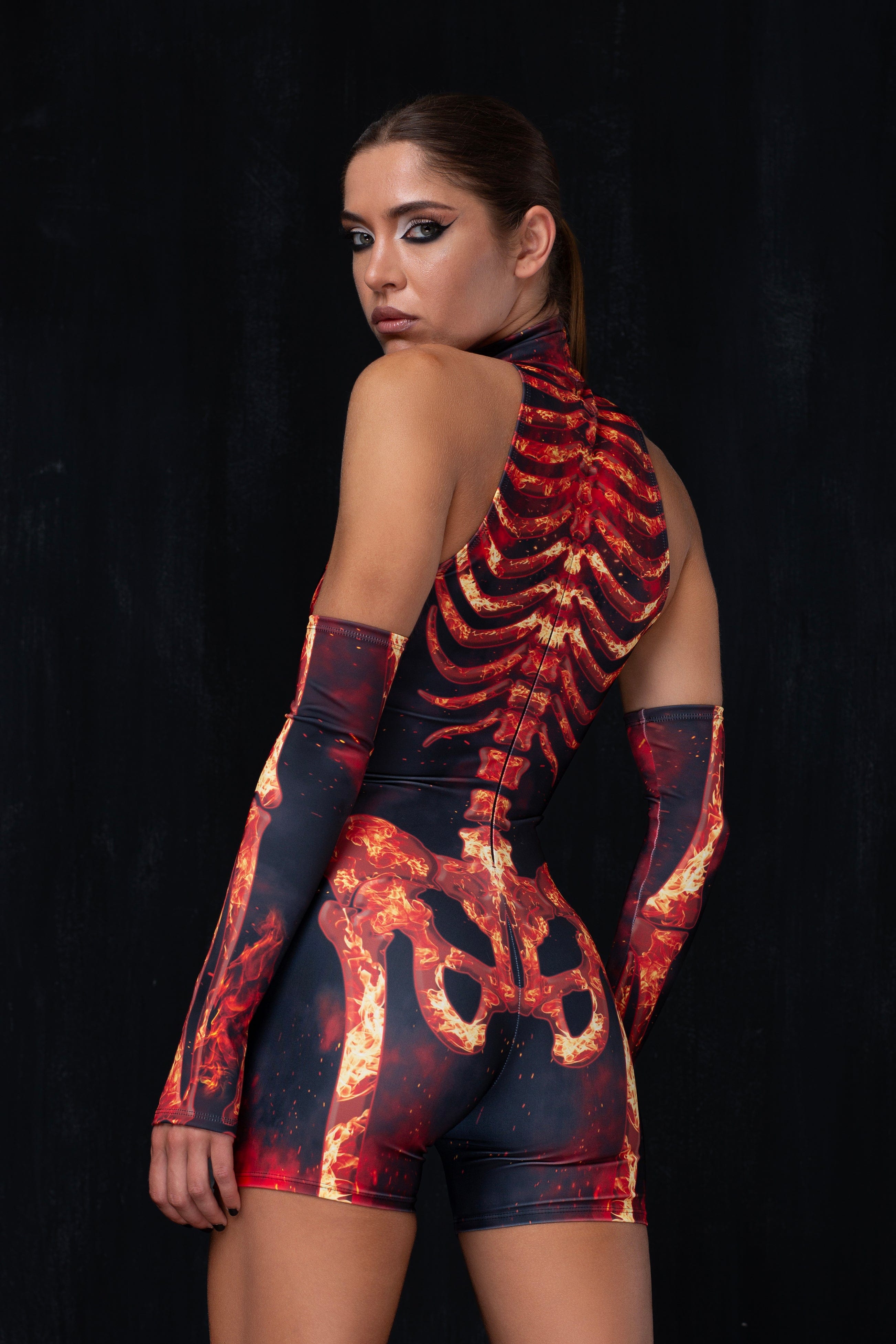 Raging Flames Keyhole Romper - BADINKA