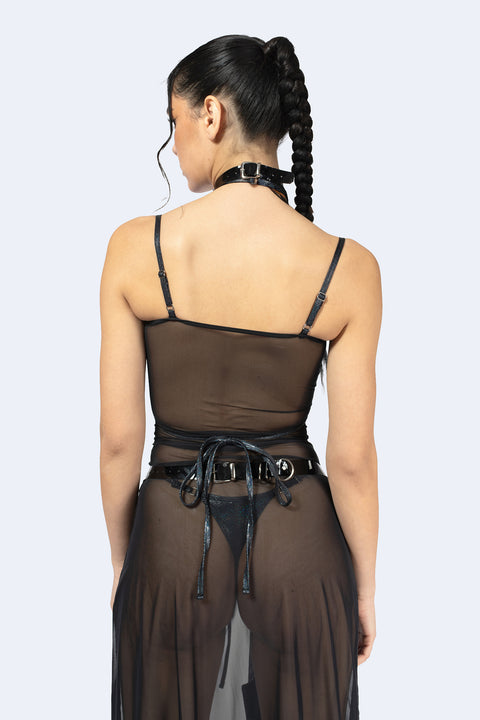 Dreamstate Lace Up Slit Dress