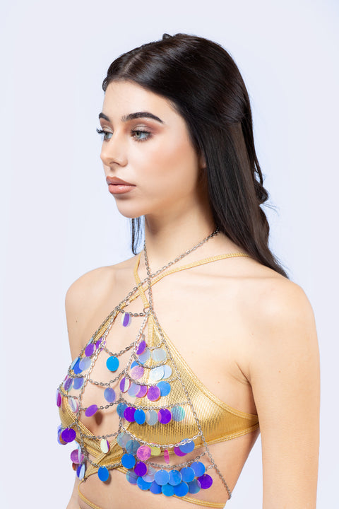Aurora Links Sequin Top