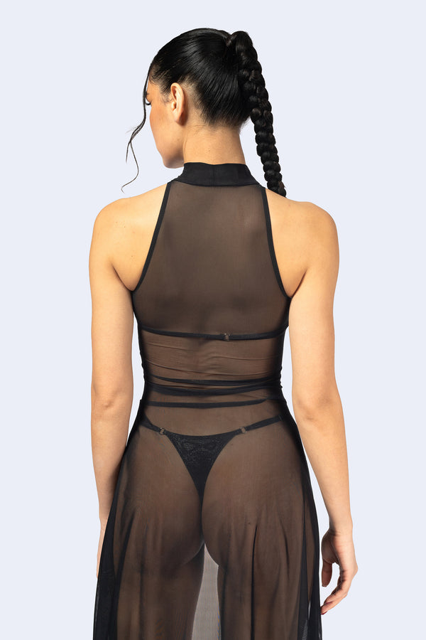 Message Received Lace Up Bodice Dress