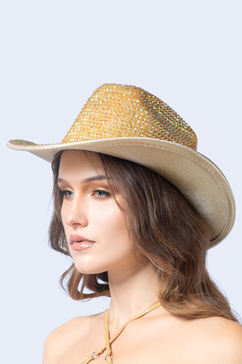 Howdy Gold Bedazzeled Cowboy Hat
