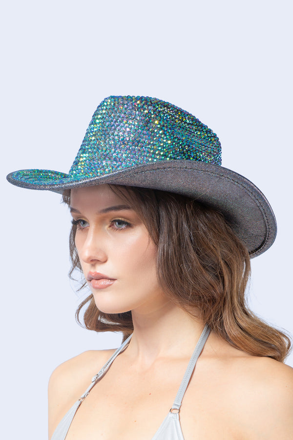Howdy Blue Bedazzeled Cowboy Hat