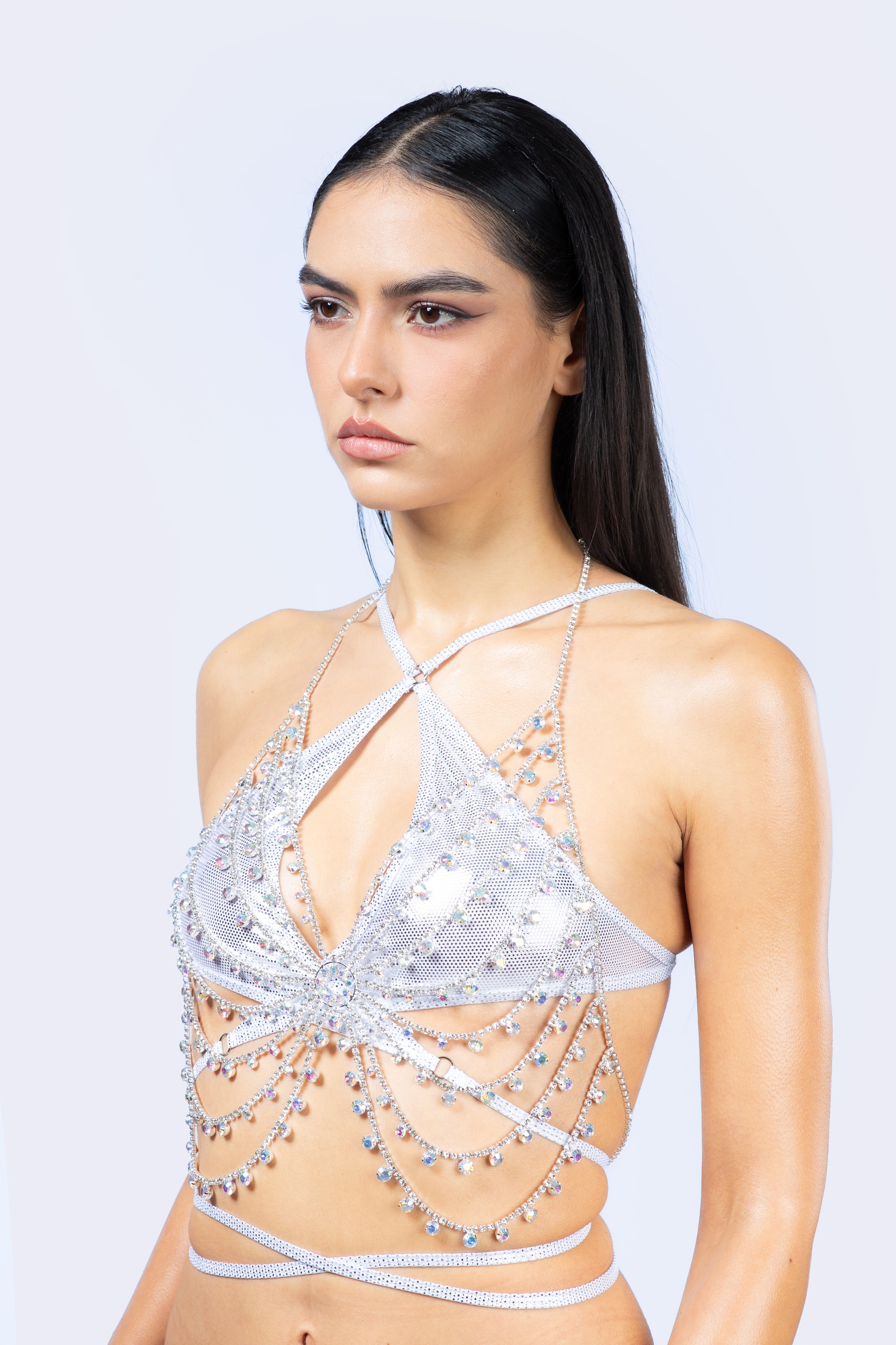 BADINKA It Girl Butterfly Top Silver