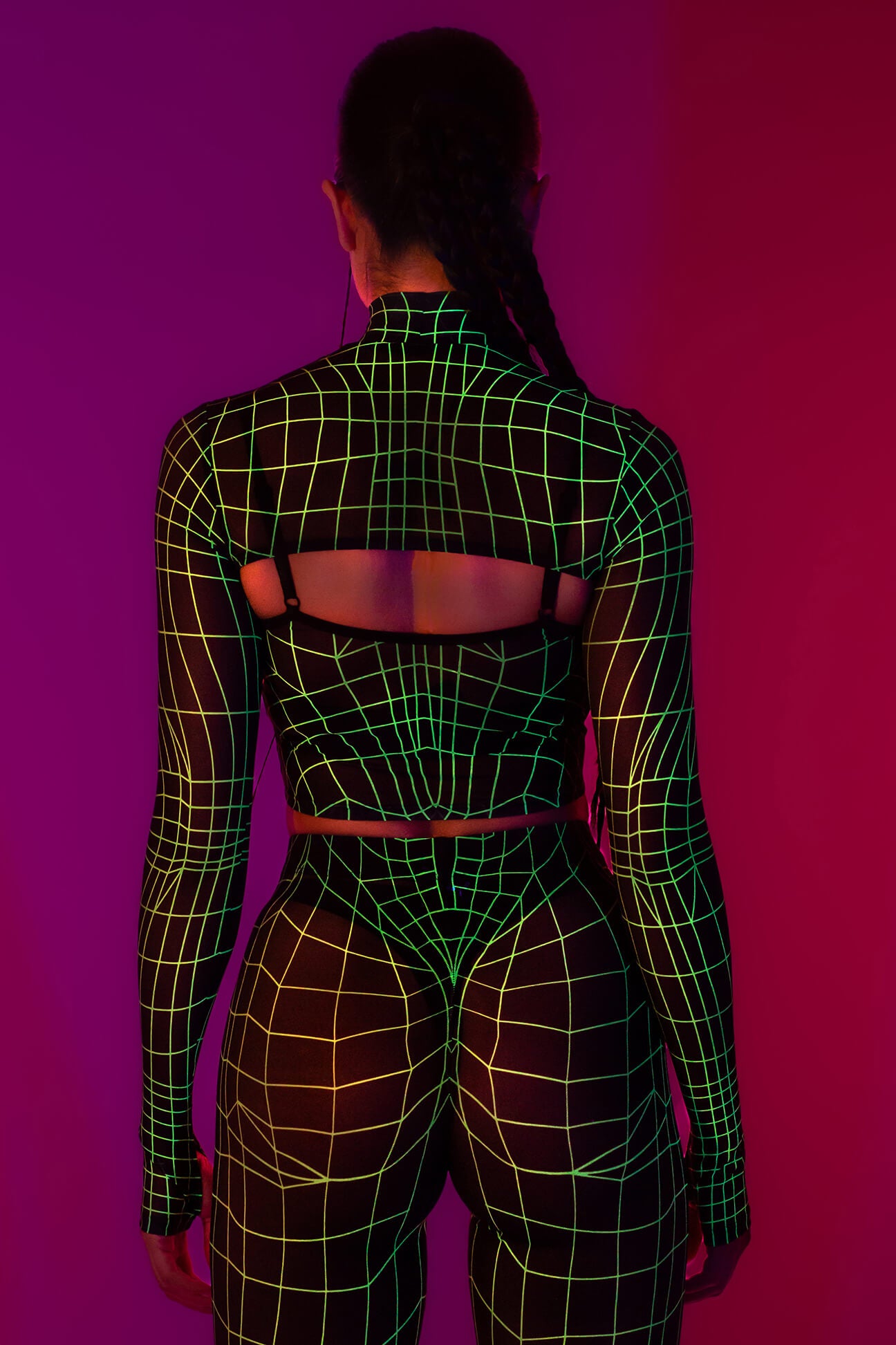 Equilibrium Mesh 2 Piece Shrug - BADINKA