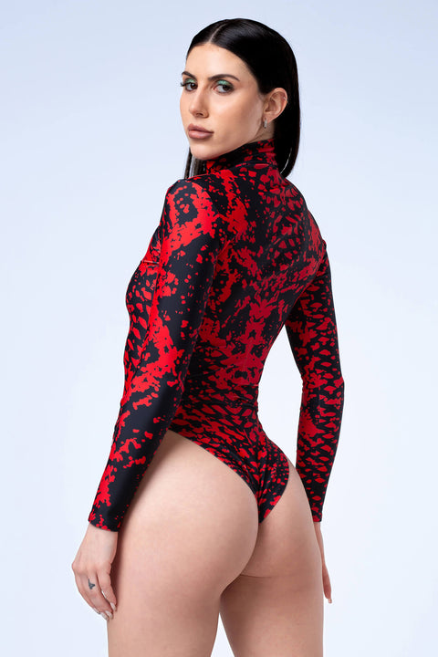Vamp Sleeved Bodysuit