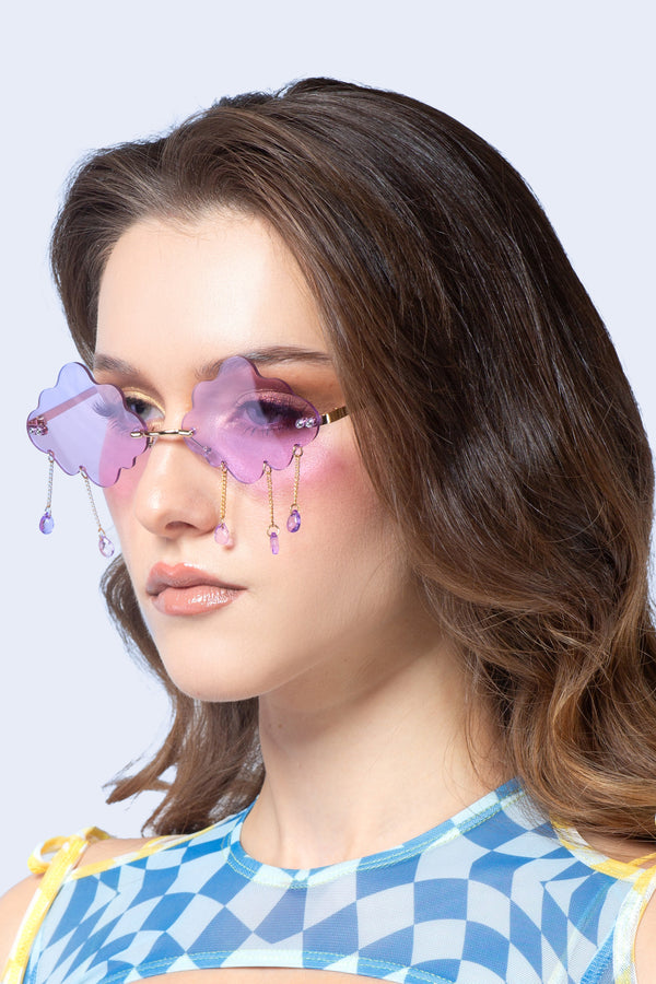 Cloudy Day Purple Glasses