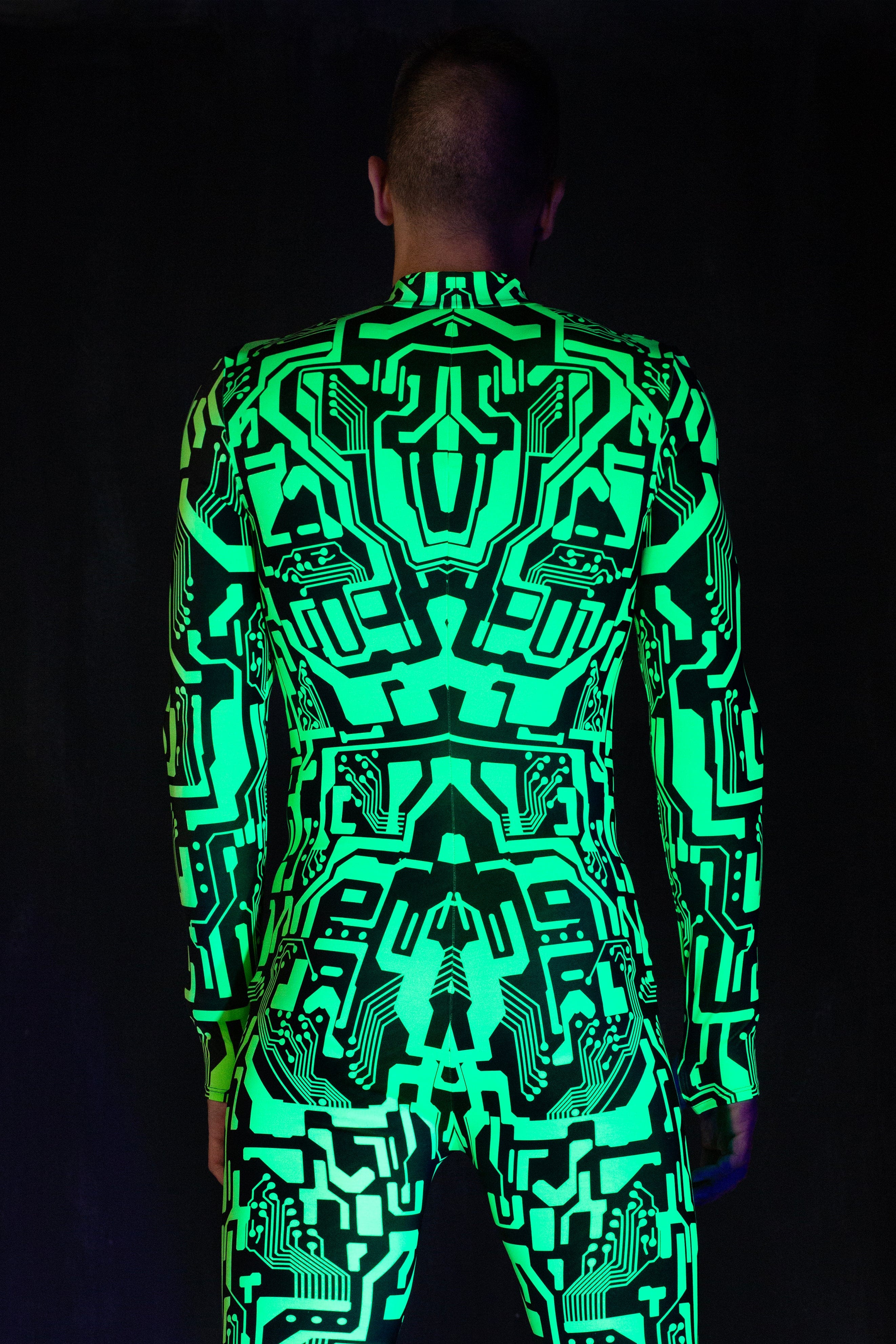 Circuit Flow Green Male Costume - BADINKA