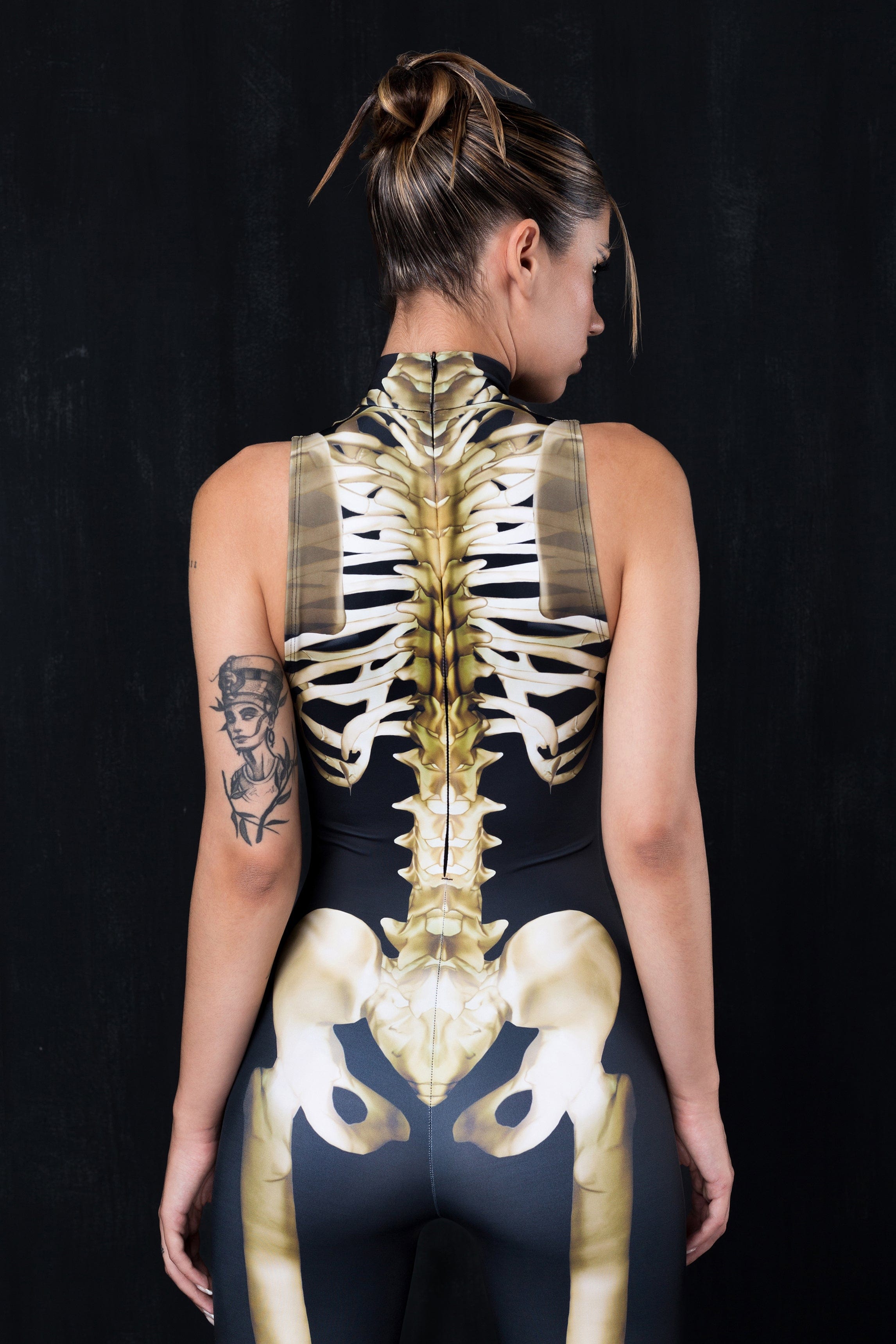 Graveyard Skeleton Sleeveless Costume - BADINKA