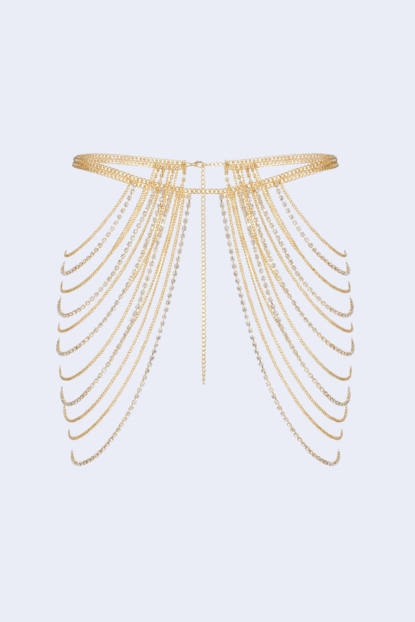 Desert Dreams Gold Draped Rhinestone Belt