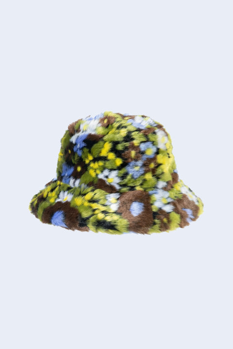 Wild Moss Furry Buchet Hat
