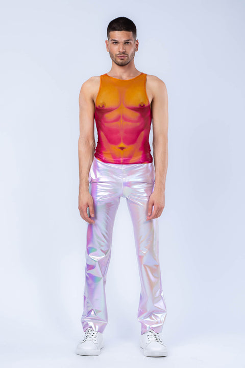 Mean Tangerine Male Mesh Tank Top