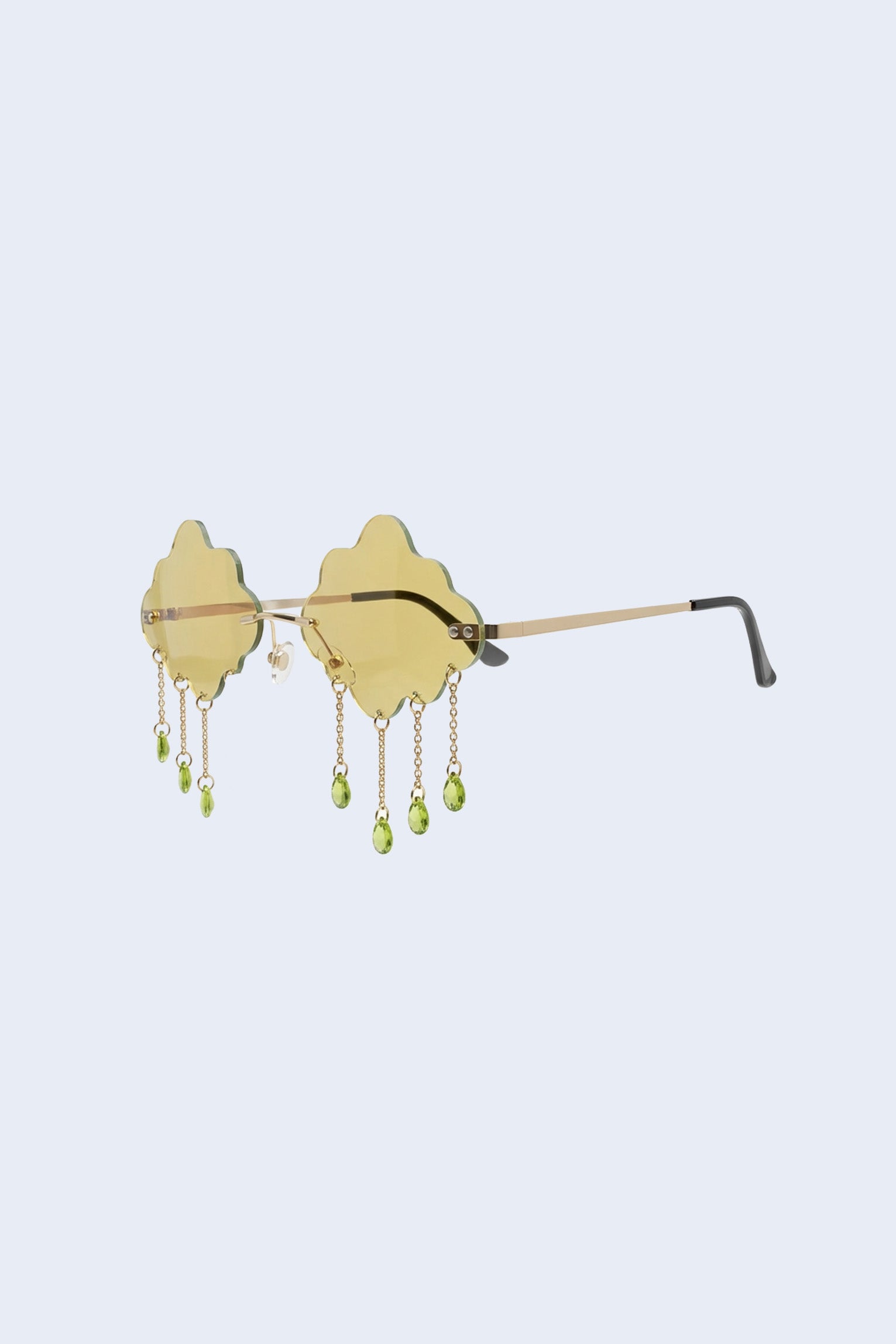 BADINKA Cloudy Day Green Glasses Rave