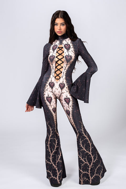 Hard Feelings Laced Up Catsuit