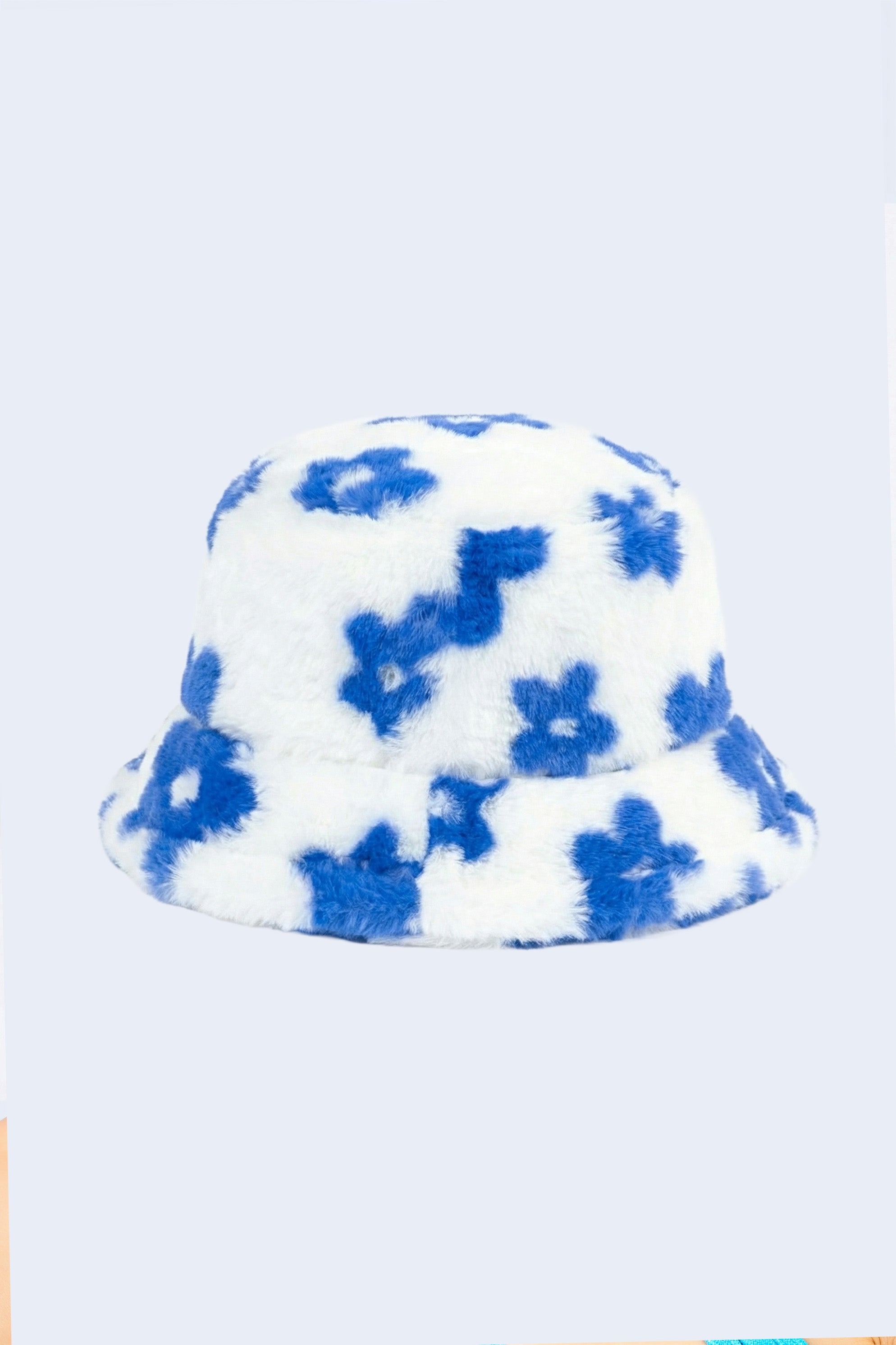 BADINKA Baby Bloom Blue Furry Bucket Hat Rave