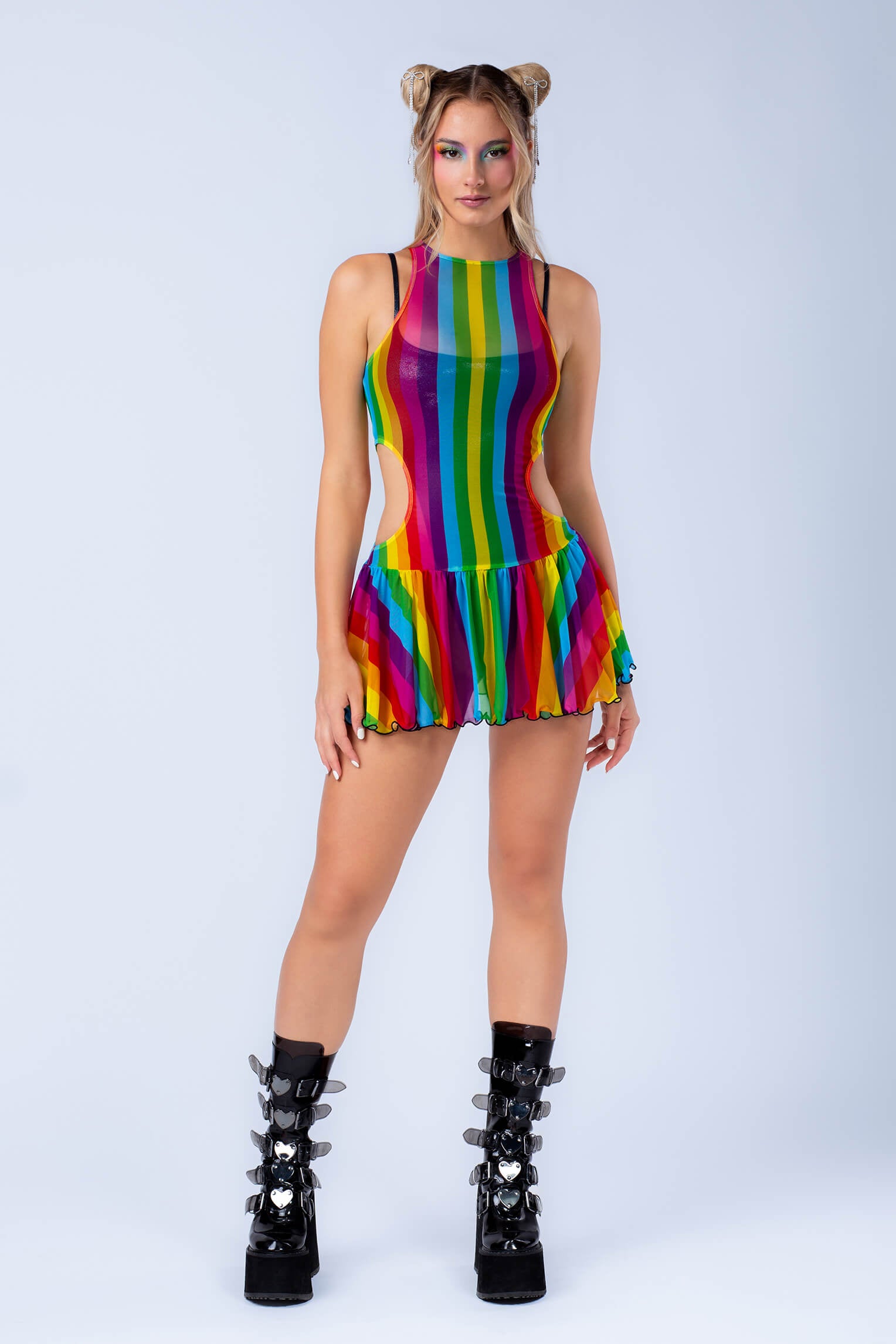 Circus Freak Cutout Mesh Dress + Undersuit