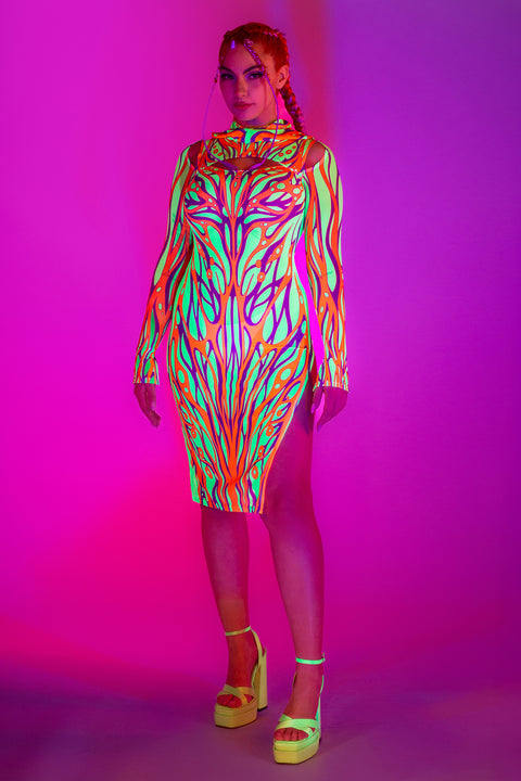 Rebirth Mesh Hooded Dress