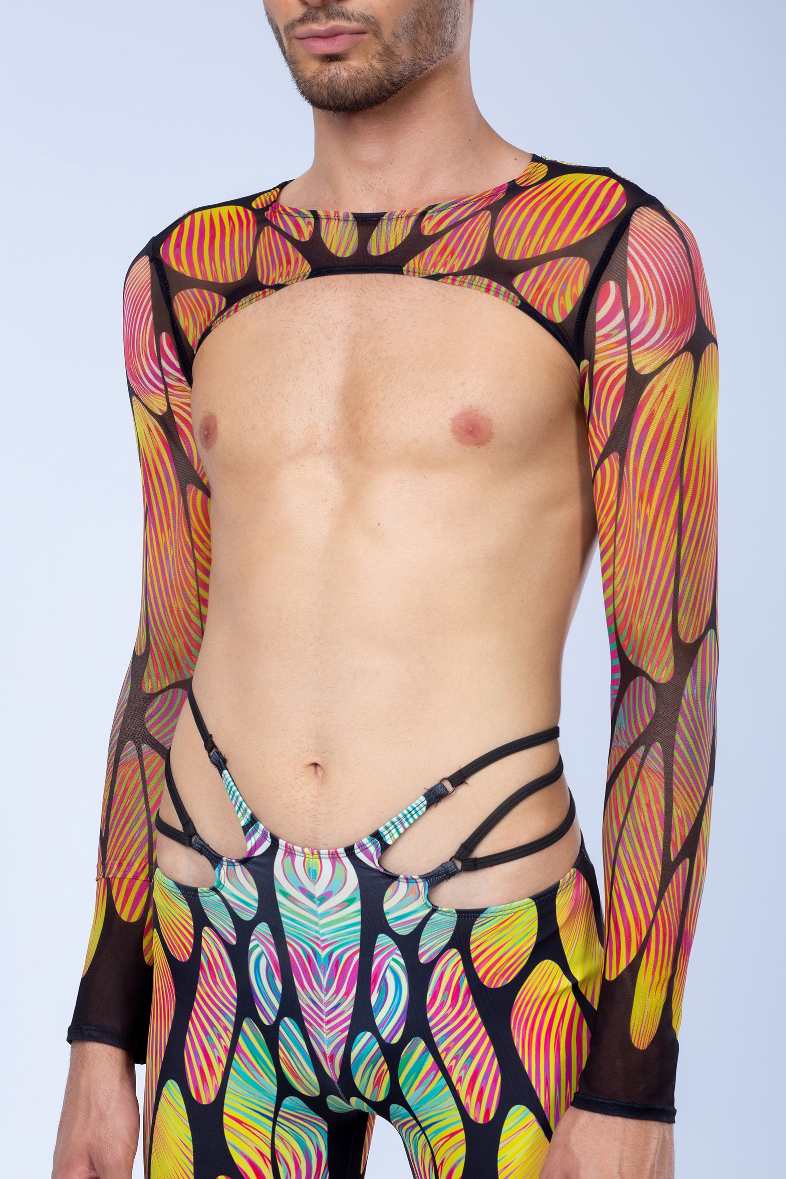 BADINKA Trypophobia Male Mesh Shrug Pride