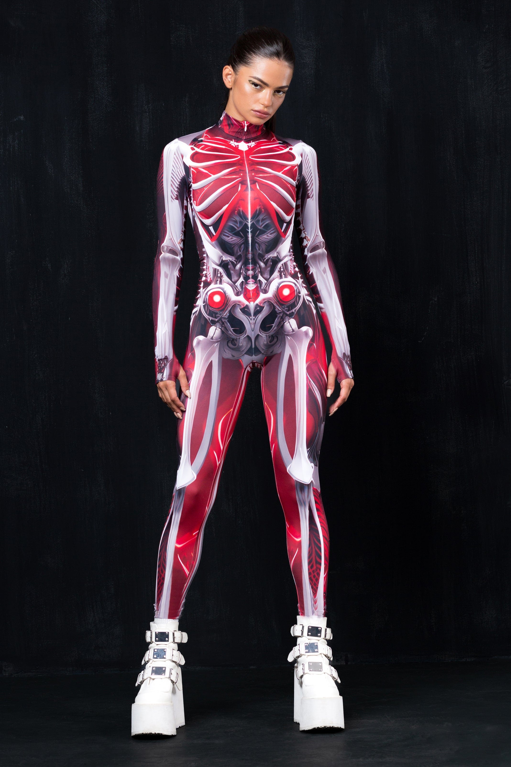 Crimson Skeleton Costume - BADINKA