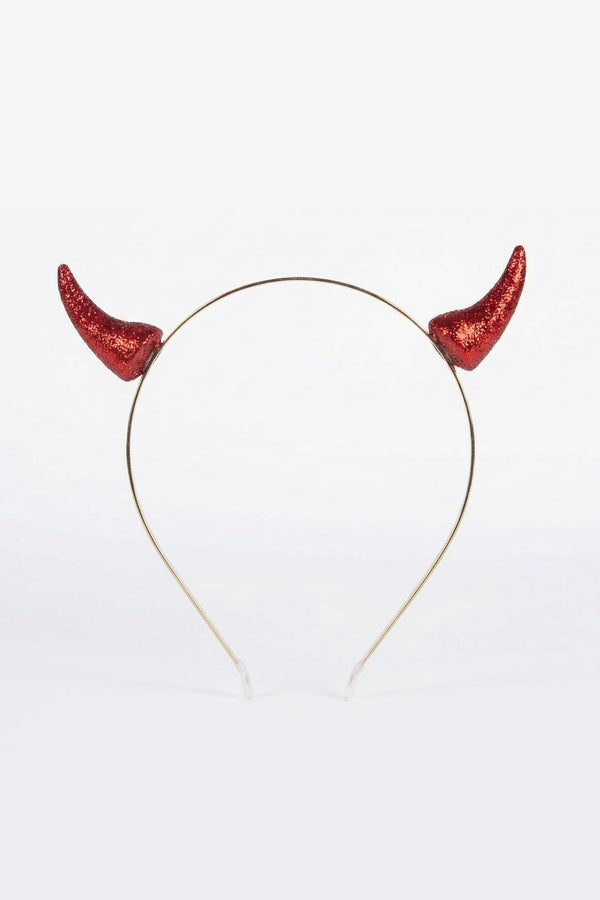 Hellish Red Glitter Horns