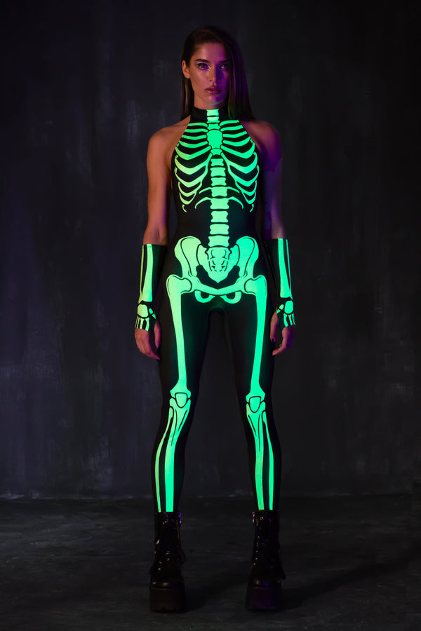 Säure-Neon-Catsuit
