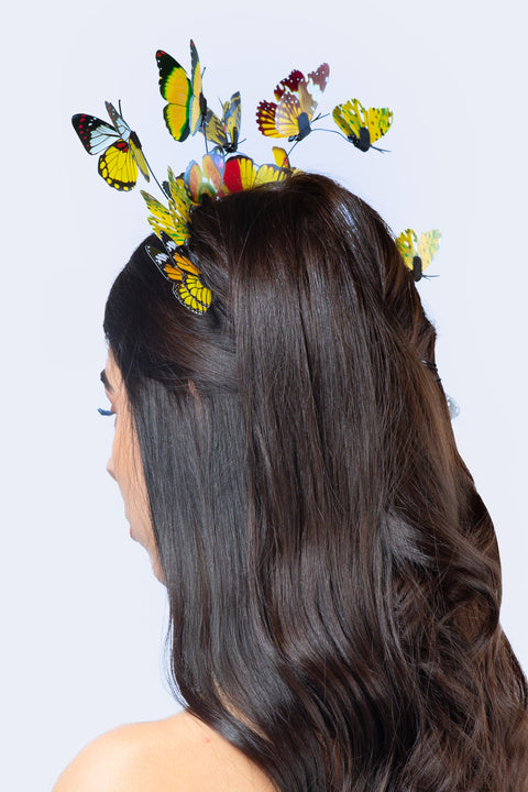 Flutter Tease Yellow Butterfly Hairband
