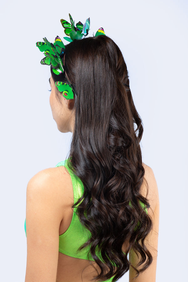 Flutter Tease Green Butterfly Hairband