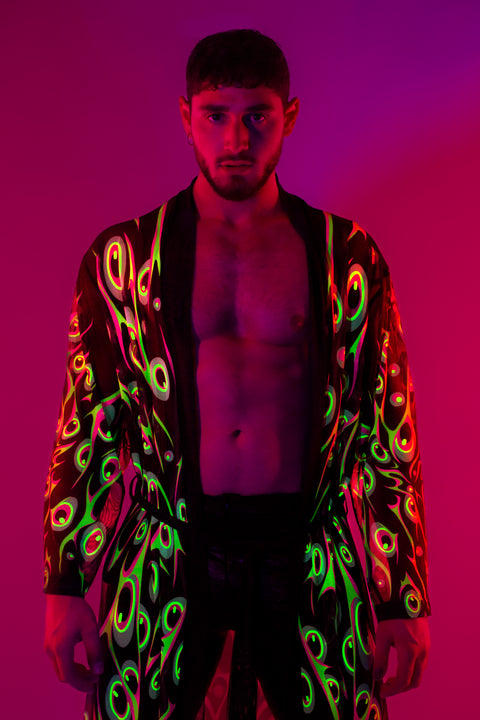 Disrupted Vision Unisex Mesh Bademantel