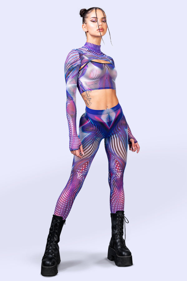 Fata Morgana Mesh 2 Piece Shrug Top