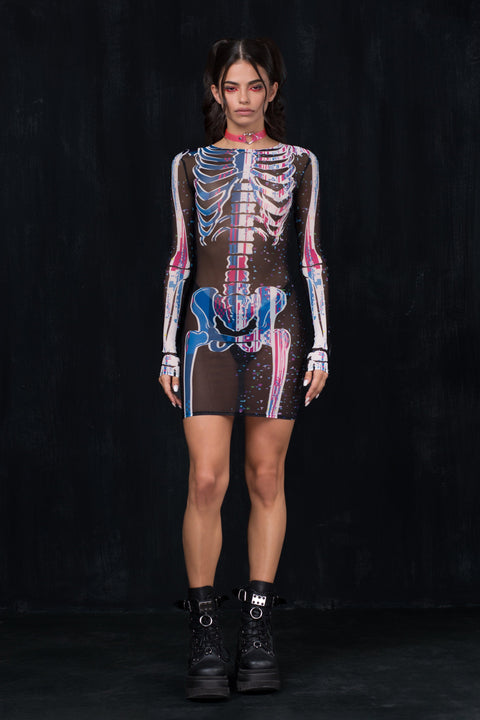 Pixel Phantom Mesh Dress