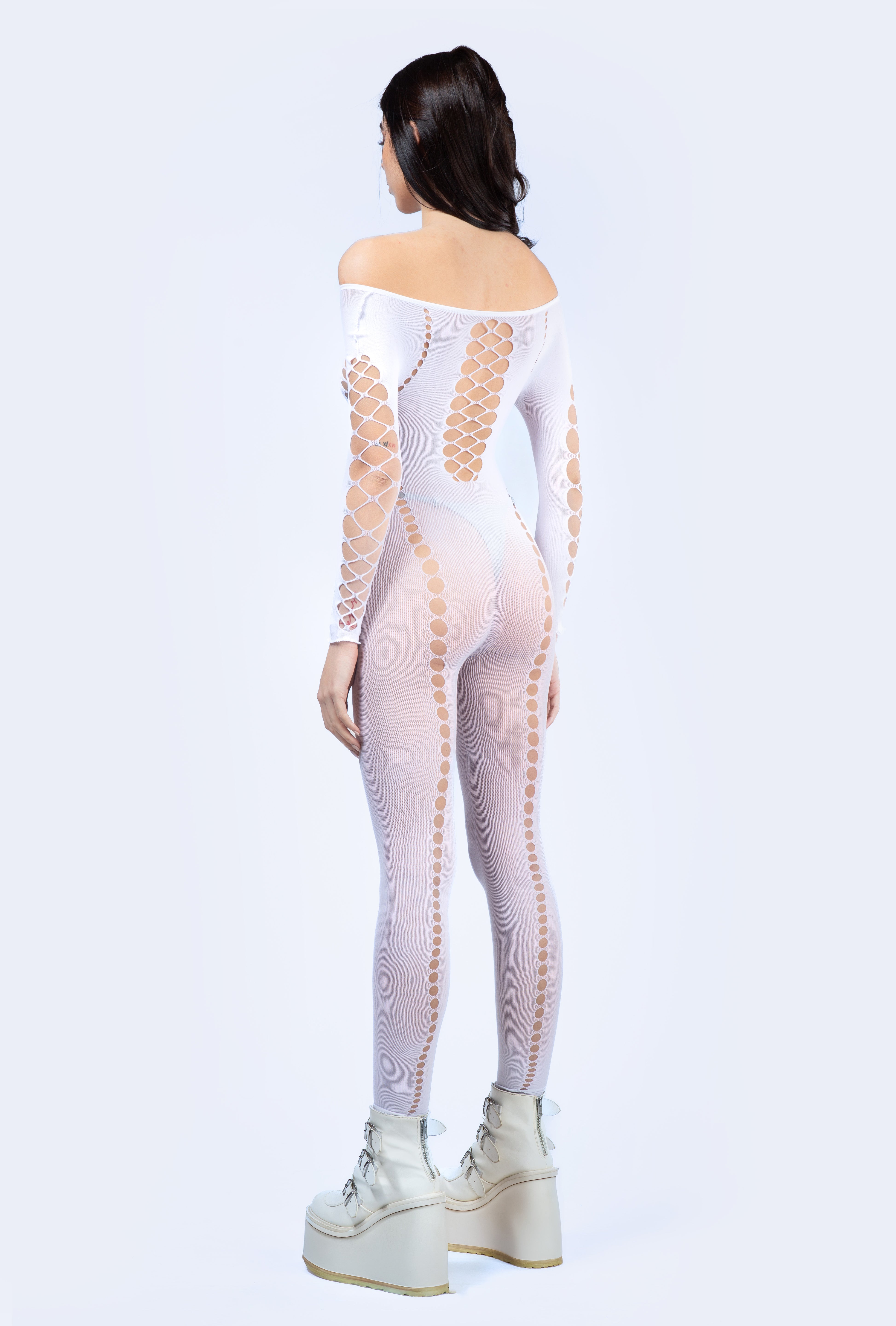 BADINKA Light Play Hosiery Cutout Catsuit Mesh