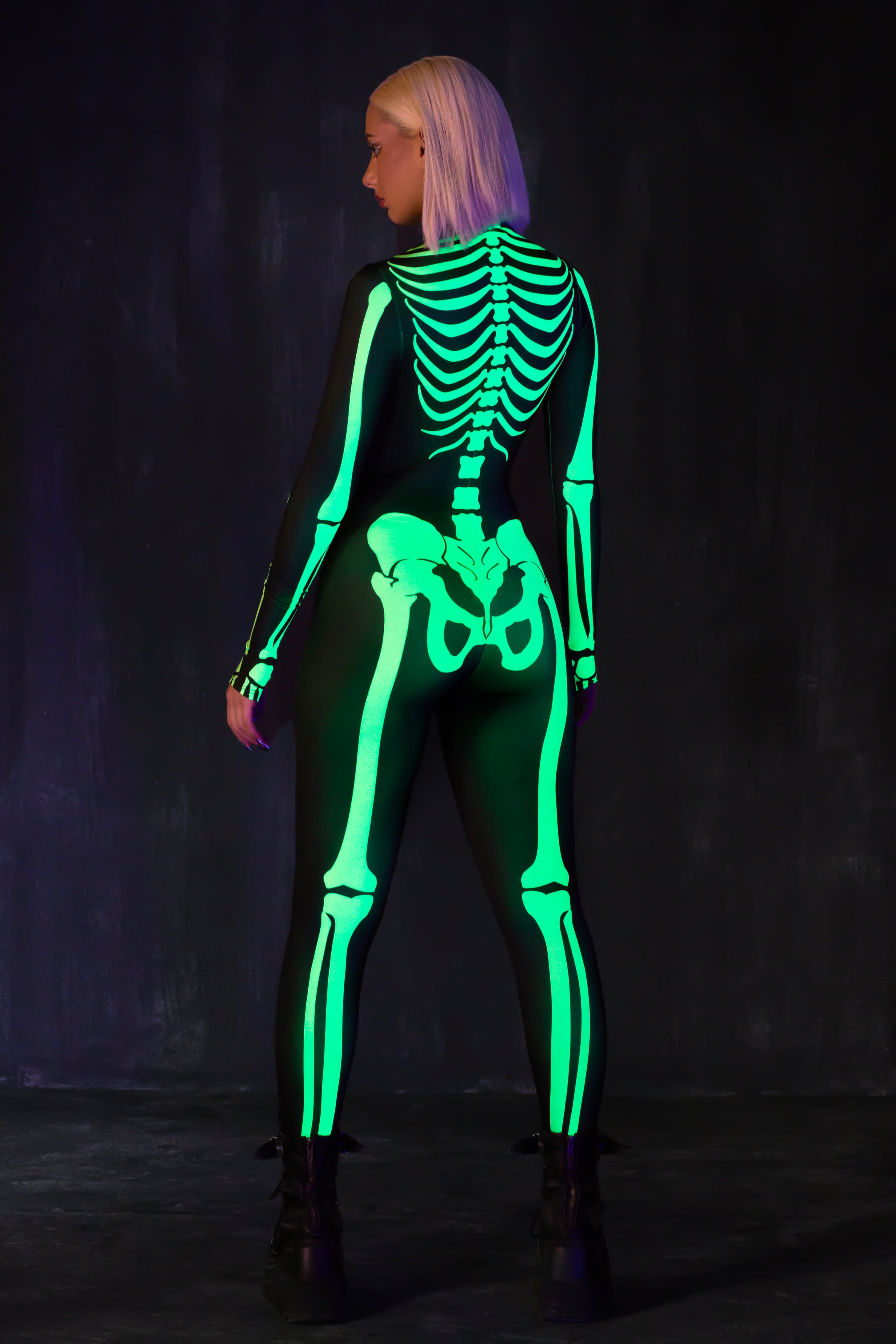 Acid Neon Skeleton Costume BADINKA - Main Image