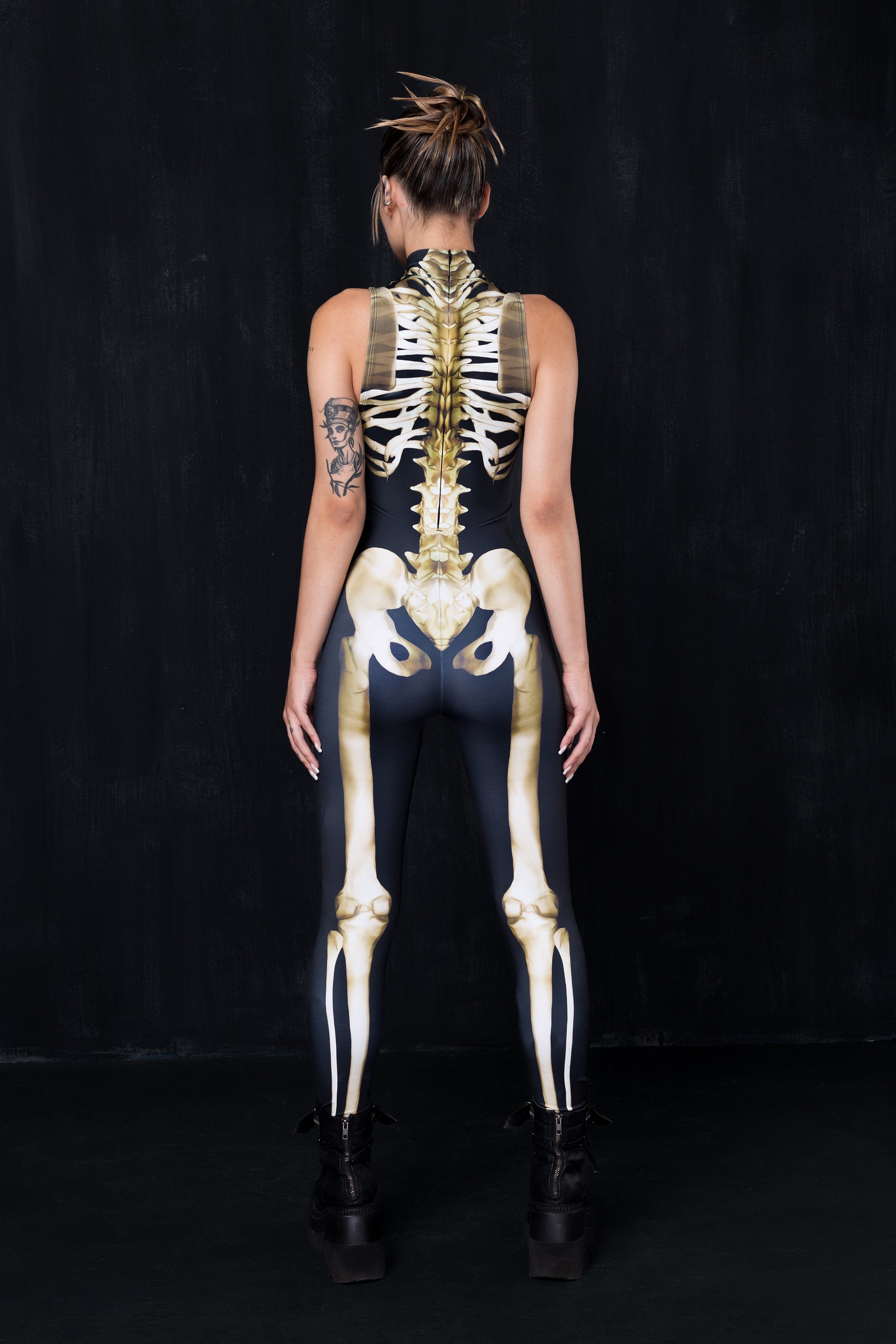 Graveyard Skeleton Sleeveless Costume - BADINKA