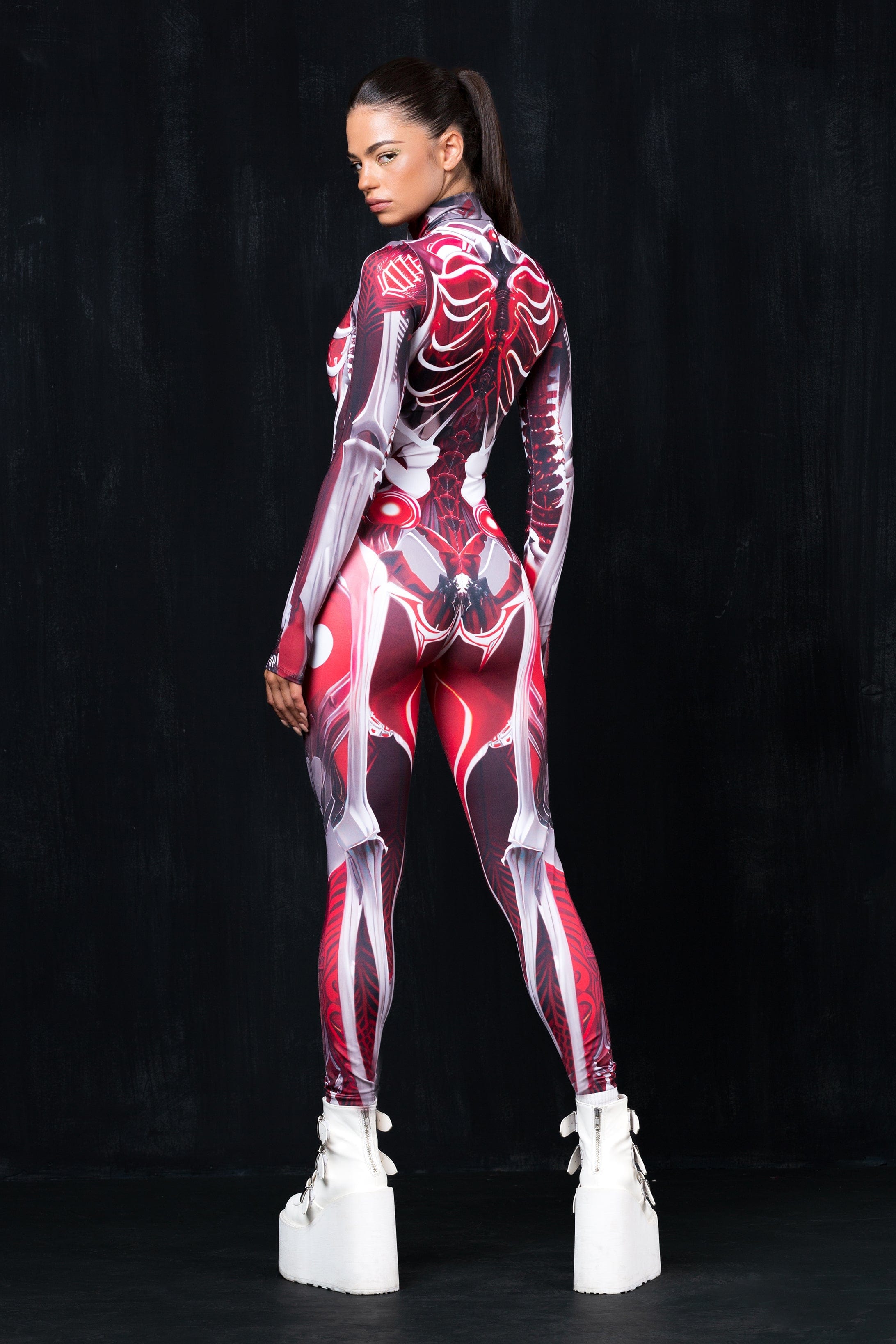 Crimson Skeleton Costume - BADINKA