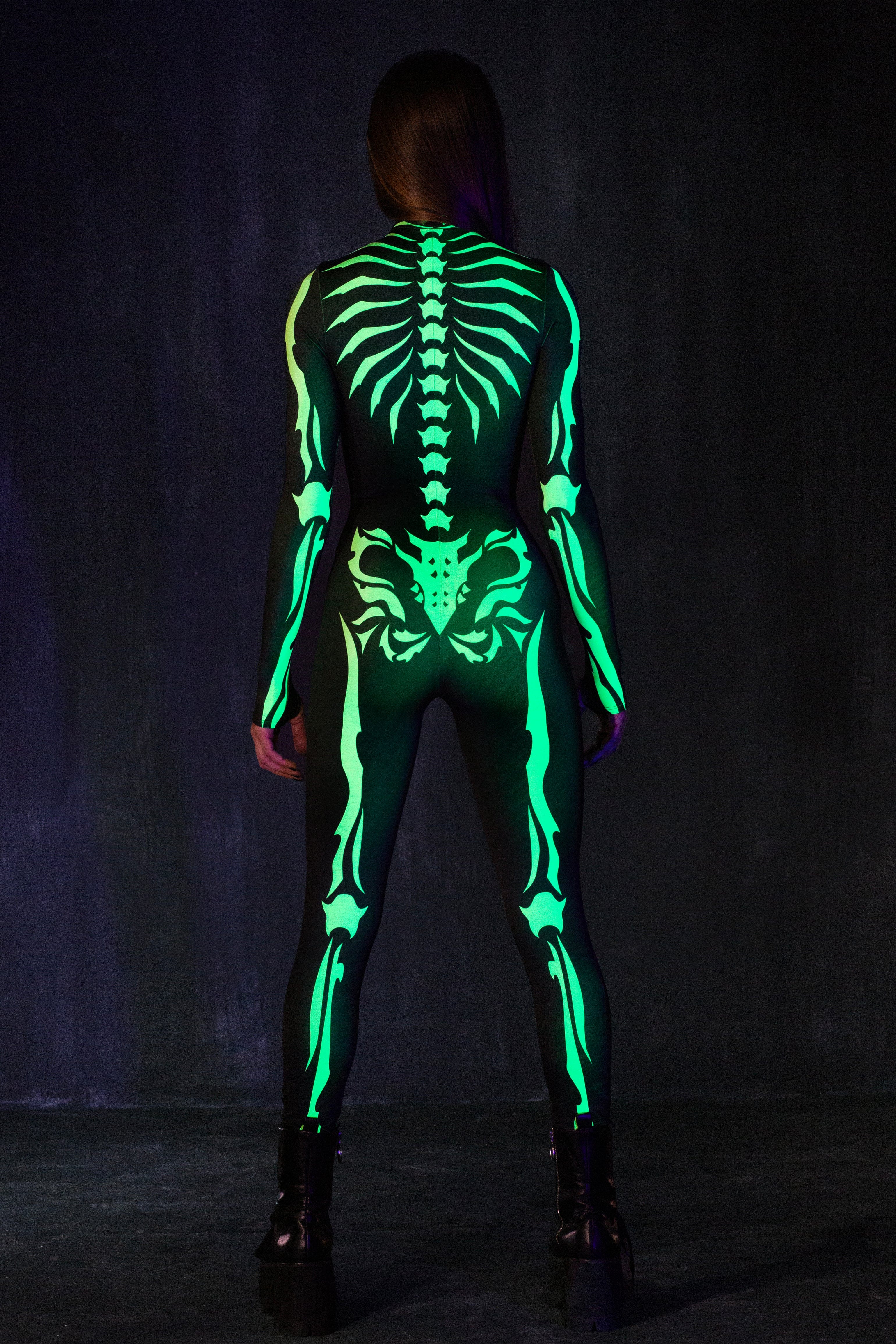 BADINKA Tribal Remains Green Costume Neon