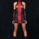Crucifix High Neck Dress
