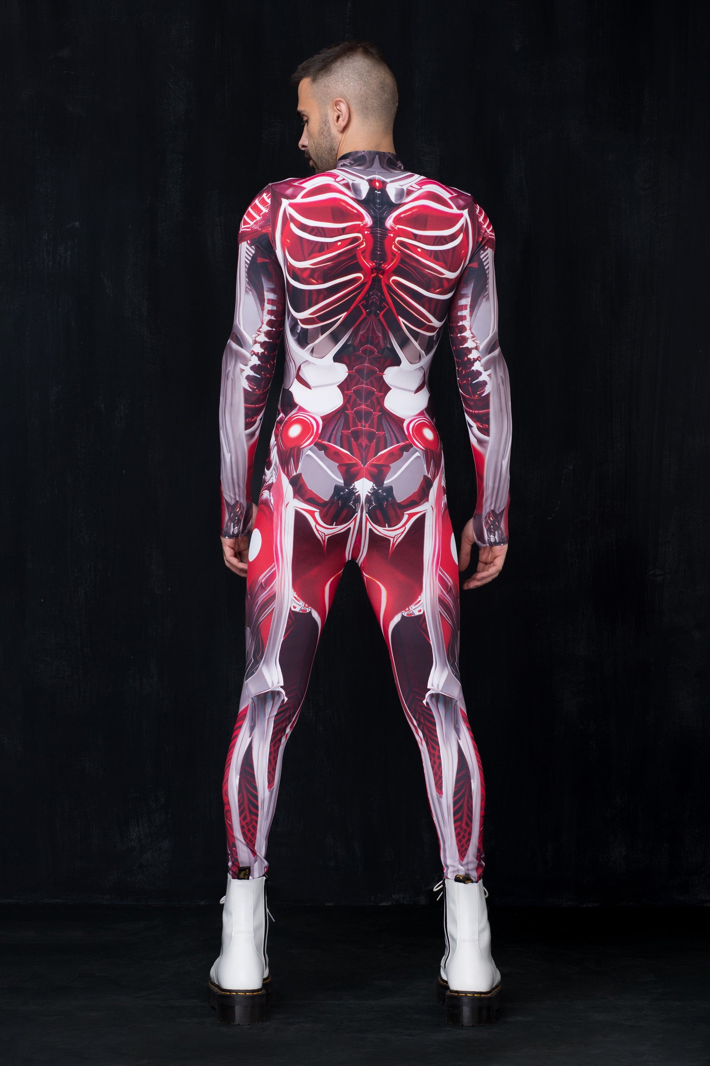 BADINKA Crimson Skeleton Male Costume 4