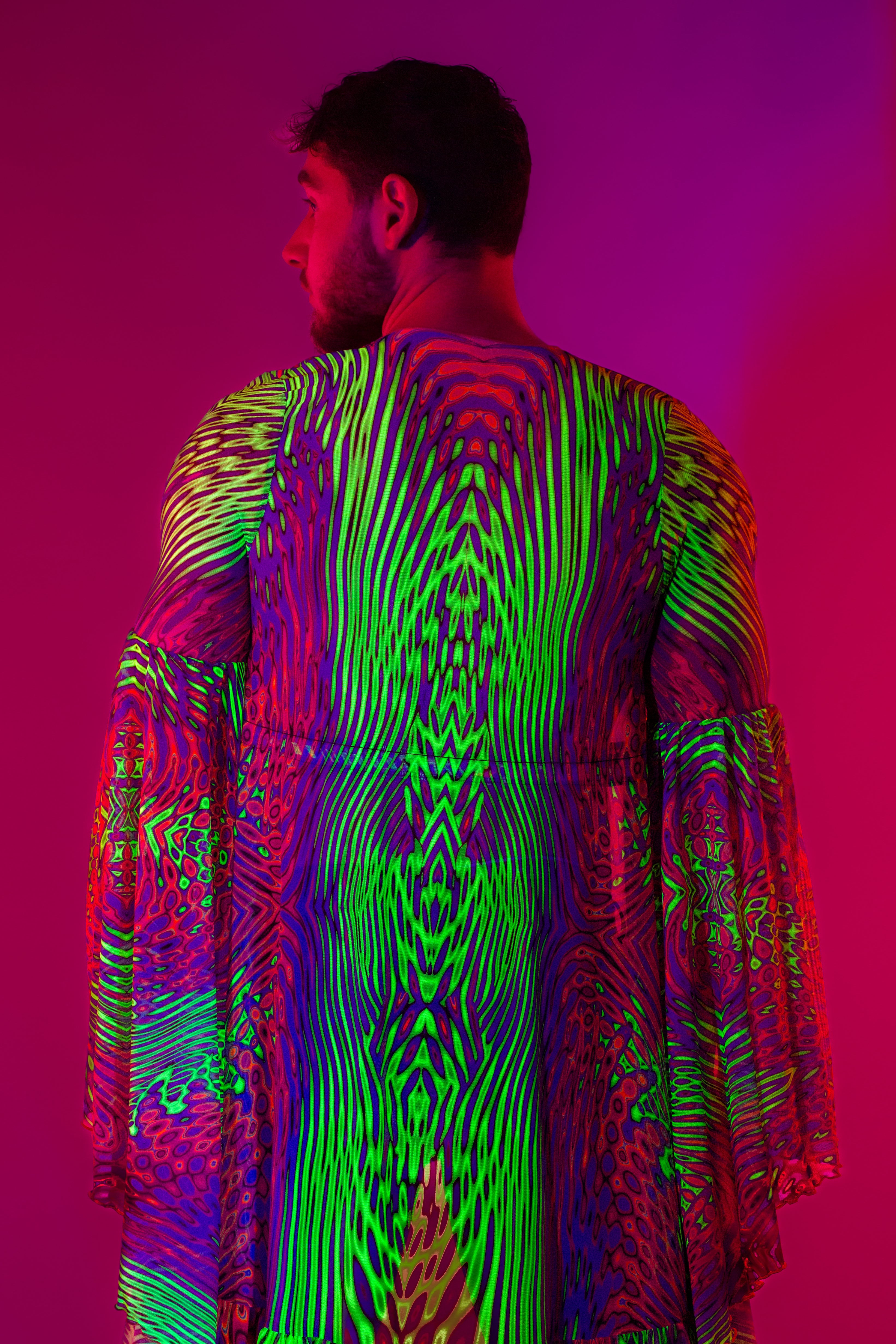 neon, neon-uv Acid Tracks Unisex Mesh Duster