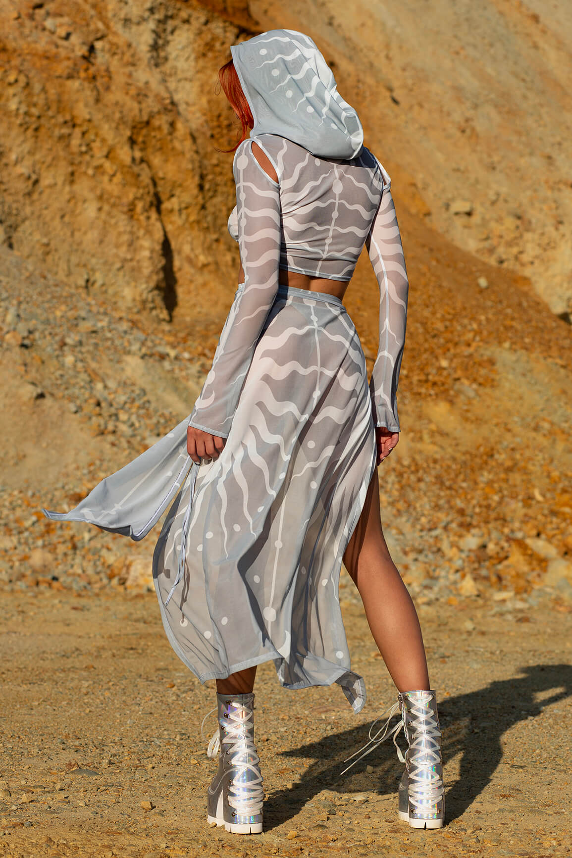 Atacama White Mesh Skirt