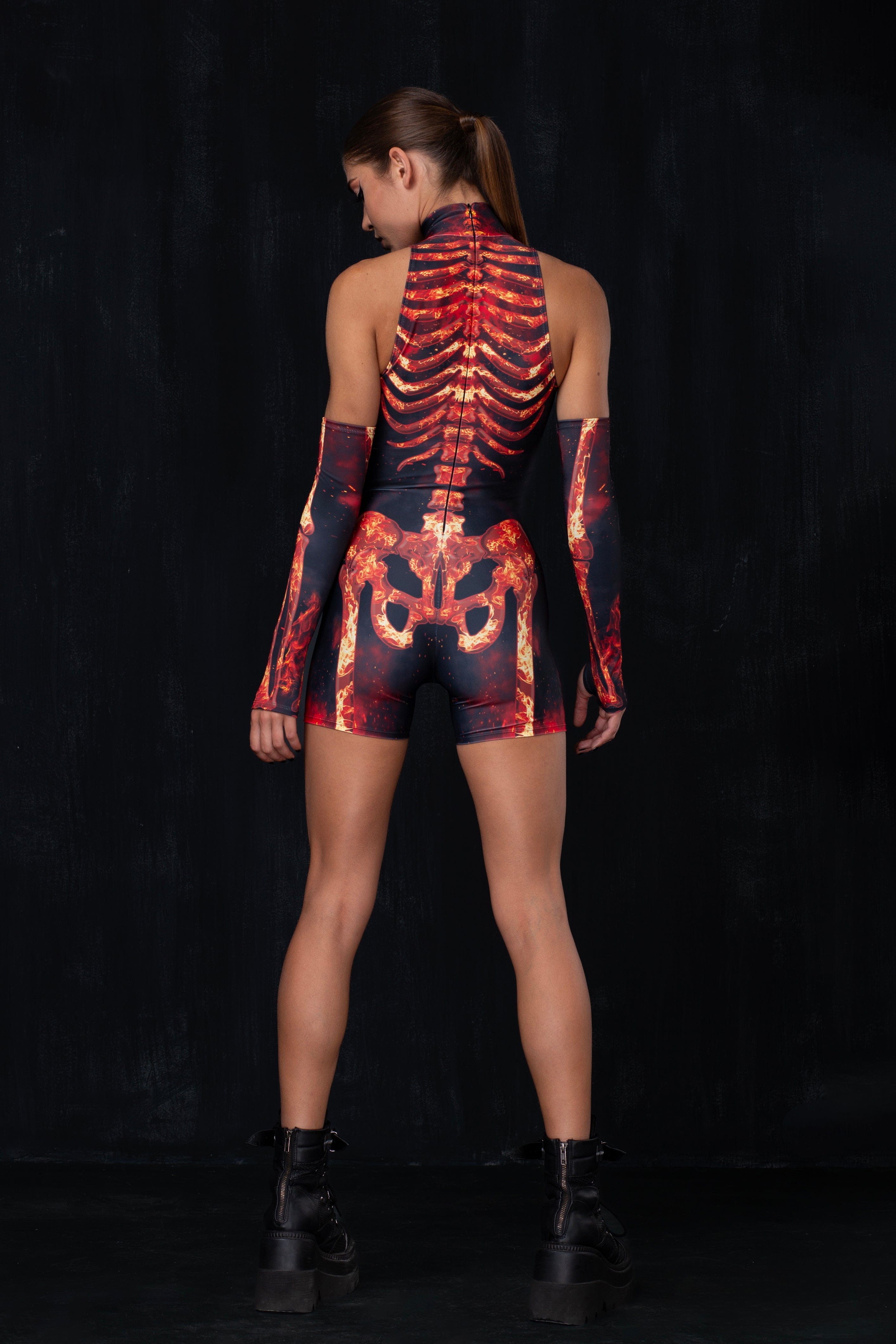 Raging Flames Keyhole Romper - BADINKA