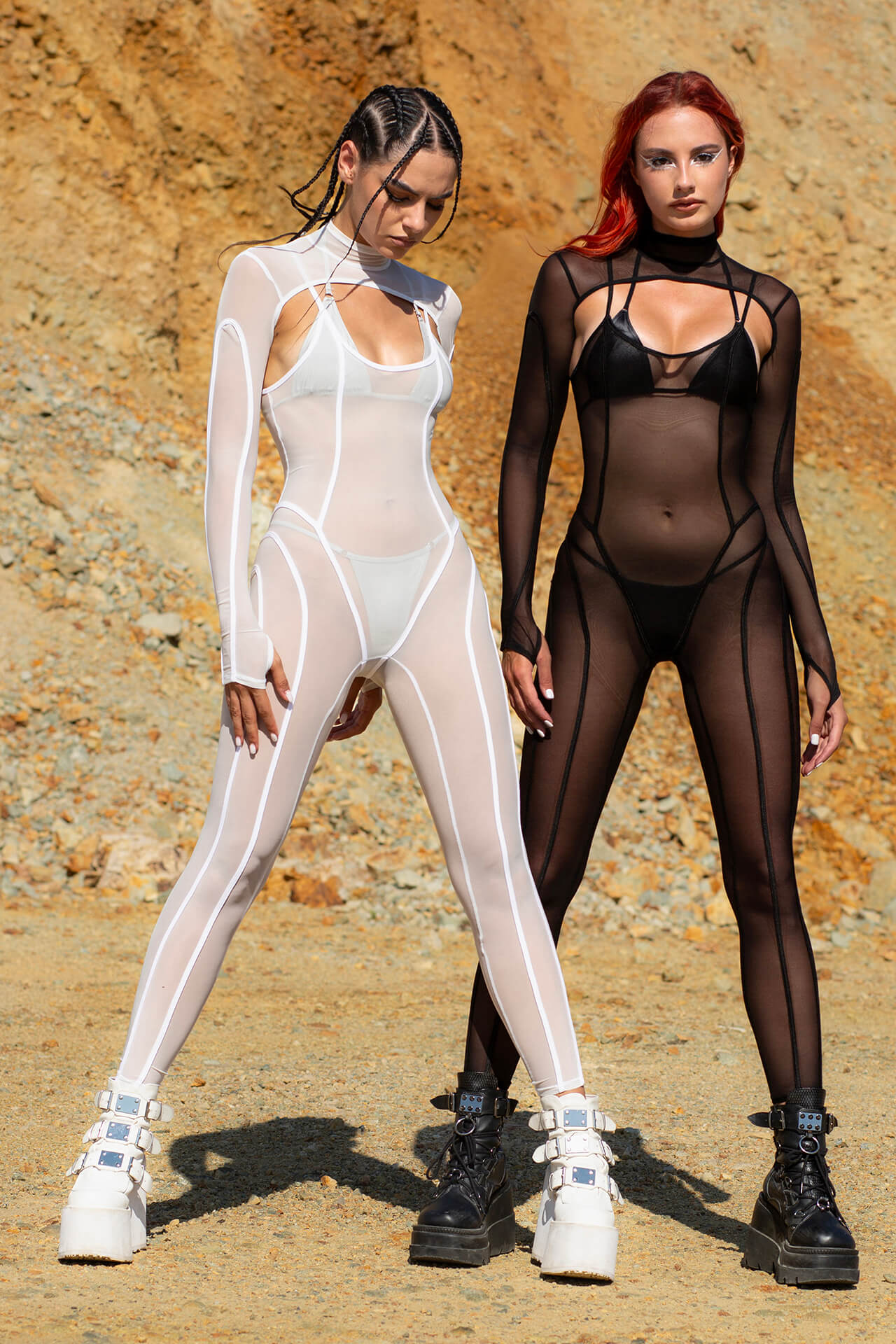 After Dawn 2-Piece Mesh Catsuit