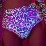 Neon Wavejumper Rave HW Shorts