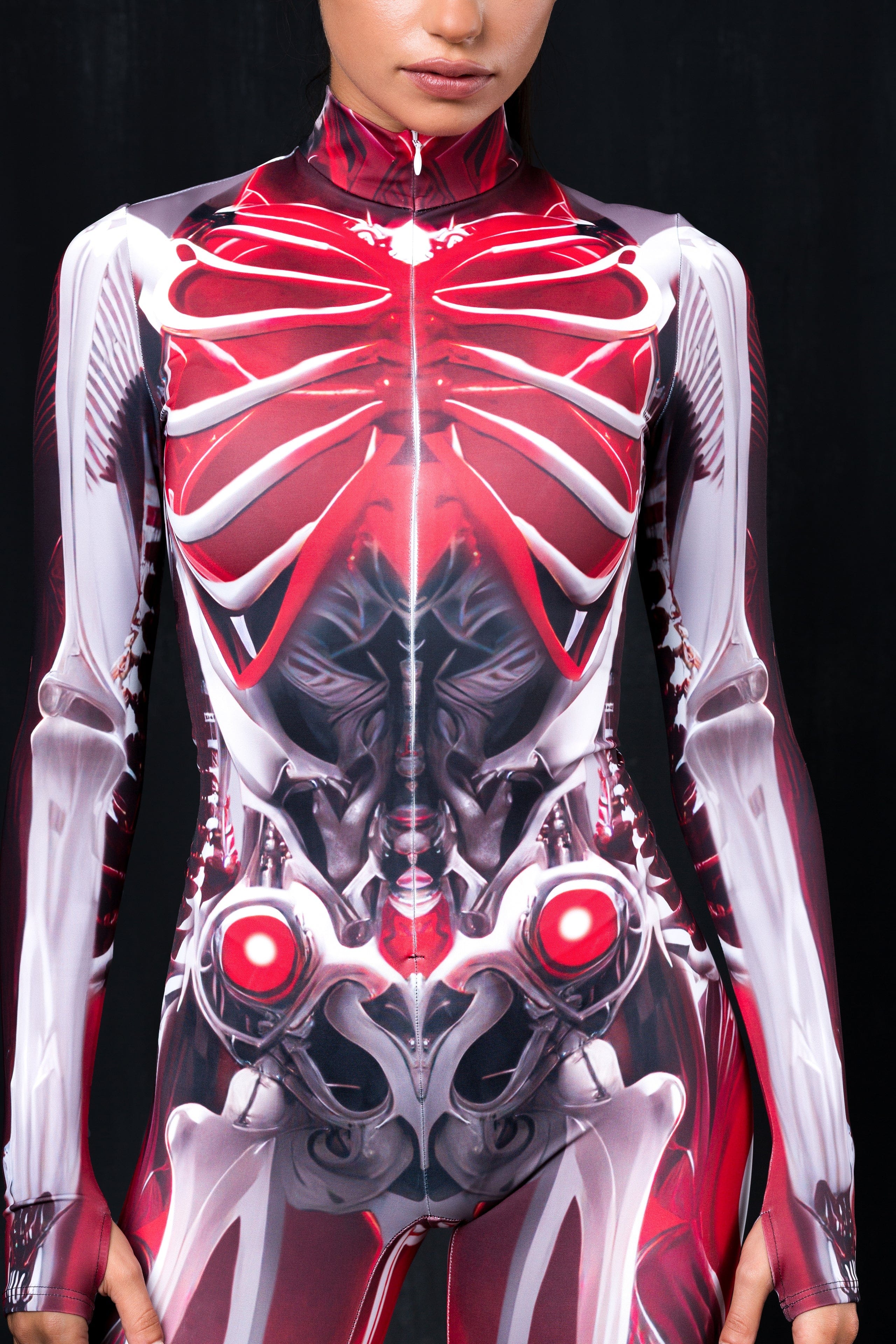 Crimson Skeleton Costume - BADINKA