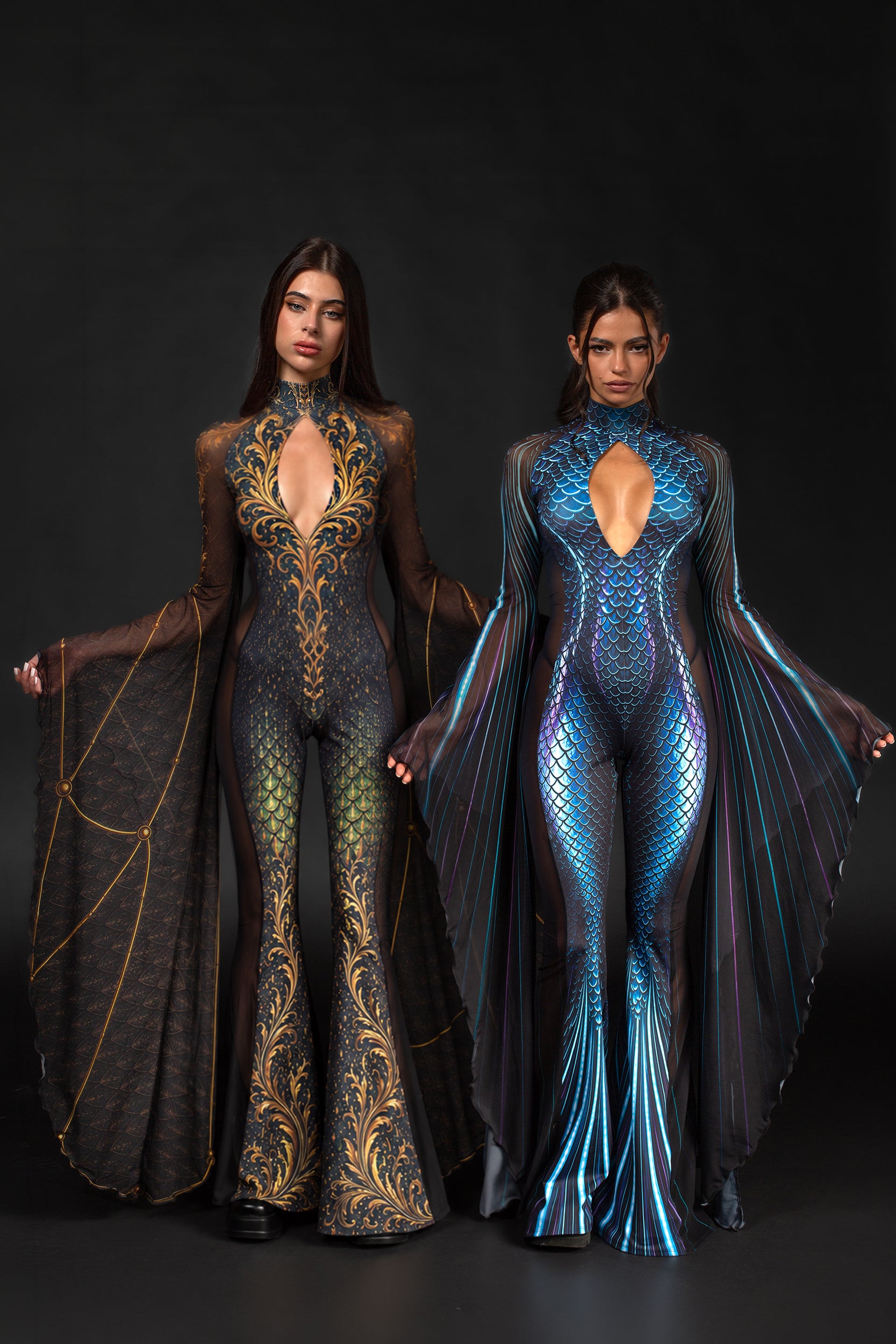 BADINKA Women Divine Affair Keyhole Veil Catsuit
