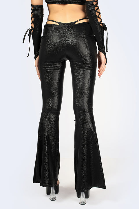 Bite Back Lace Up Flared Pants